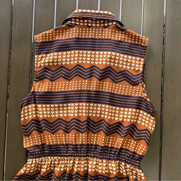 BEBOP CINCH-WAIST SLEEVELESS GEOMETRIC MINI DRESS!! - Picture 5 of 9